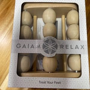 Gaiam Relax Foot Roller  wooden/ Rejuvenate Both Mind And Body From The Stresses